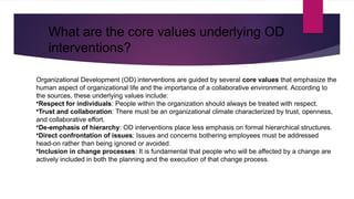 Core Values and Strategies for Effective Organizational Development ...
