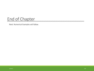 End of Chapter
3/28/2021 130
Next: Numerical Examples will follow.
 