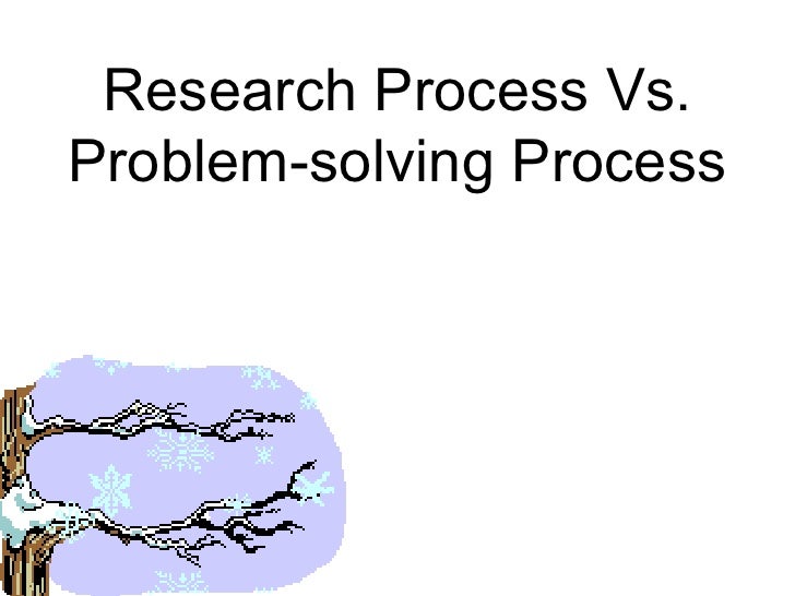 research vs problem solving example