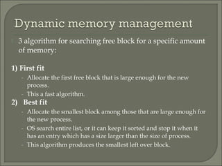First Fit Algorithm Example Chapter 2 part 1 | PPT