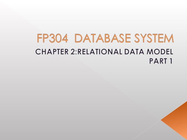 Chapter 2 part 1(Database System) | PPT