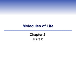 Molecules of Life Chapter 2  Part 2 