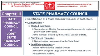 Chapter III
STATE
PHARMACY
COUNCIL
&
JOINT
STATE
PHARMACY
COUNCIL
 
