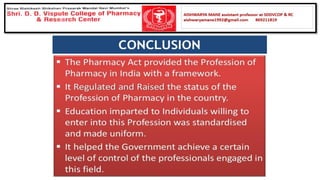 Chapter 2 Pharmacy act 1948