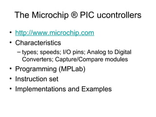 Pic Microcontroller Examples Chapter 2 PIC-MicroController_____ A.ppt