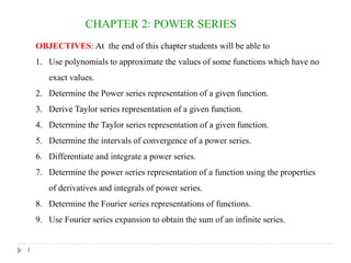 Comprehensive Study of Power Series, Taylor and Fourier Series in ...