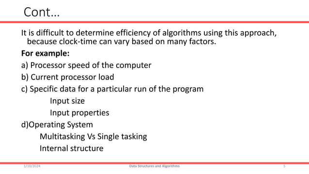 Data Structure and Algorithm chapter two, This material is for Data ...