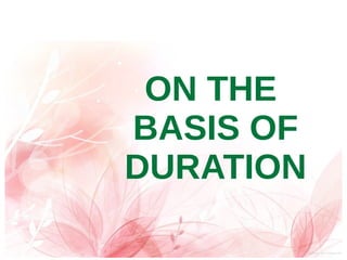 28/07/19 87
ON THE
BASIS OF
DURATION
 