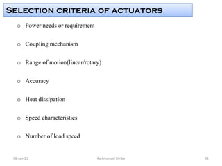 Lecture 2 Sensor and Actuation Systems for Mechatronics