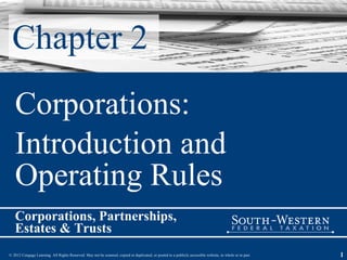 Chapter 2 Corporations:  Introduction and Operating Rules 