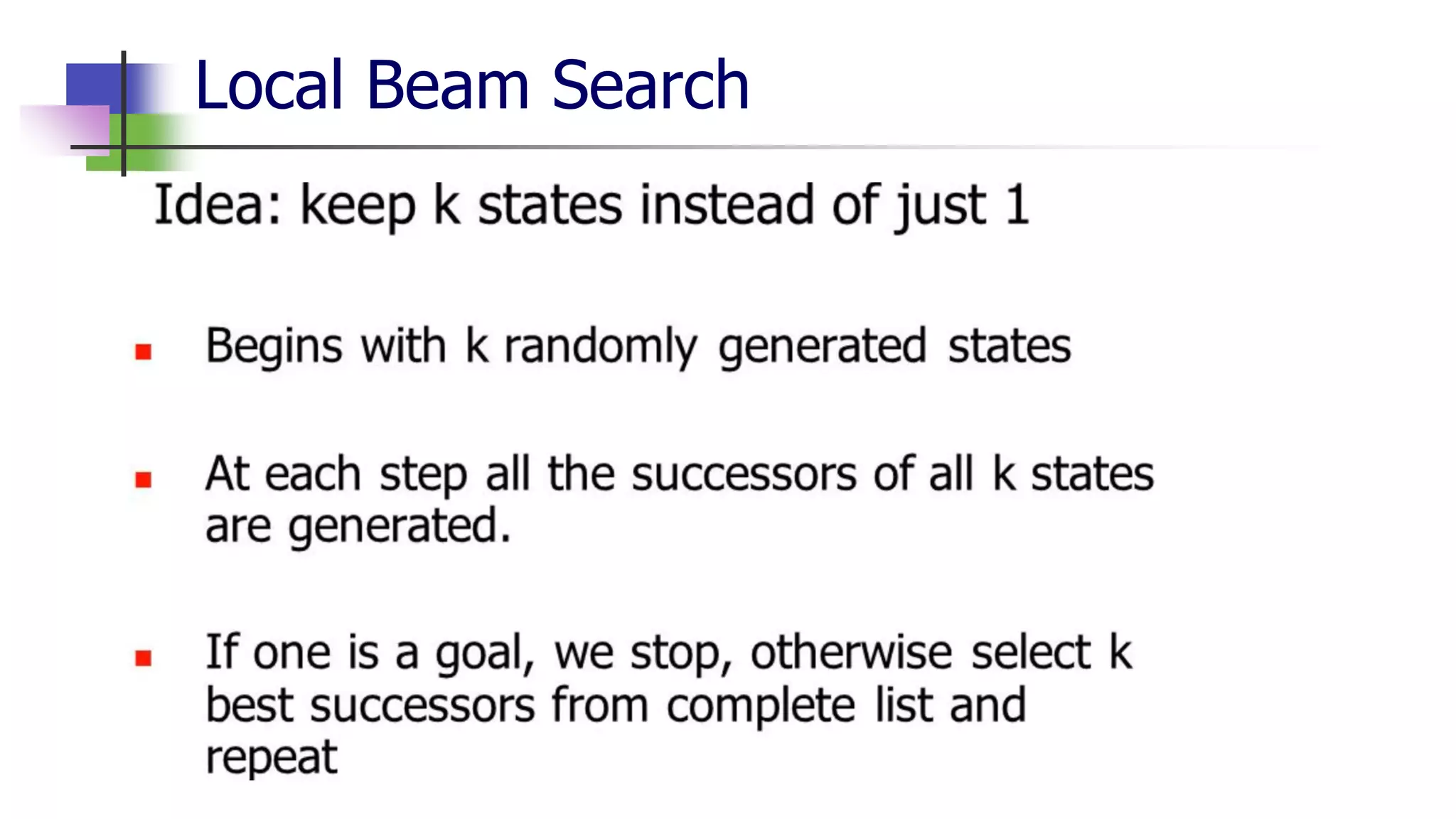 Local Beam Search
 