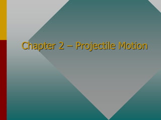 Chapter 2 – Projectile Motion
 