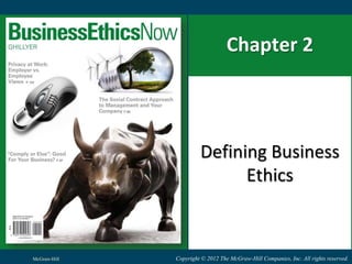 Chapter 2 Defining Business Ethics McGraw-Hill 