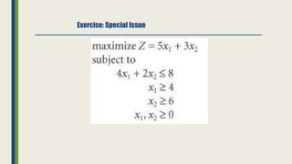 Exercise: Special Issue
 