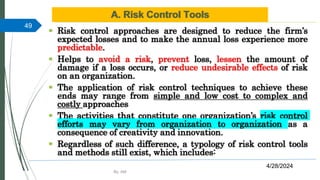Reduce Risk Predicatable Chapter 2 Risk Management and insurance marketing department | PPTX