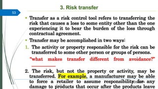 Transfer Risk Delivery Chapter 2 Risk Management and insurance marketing department | PPTX