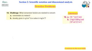 Comprehensive Guide to Scientific Notation and Dimensional Analysis for ...