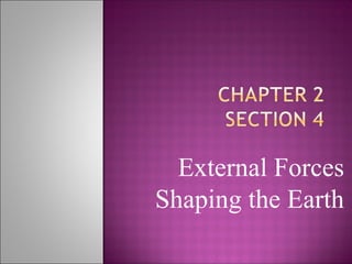 External Forces
Shaping the Earth
 