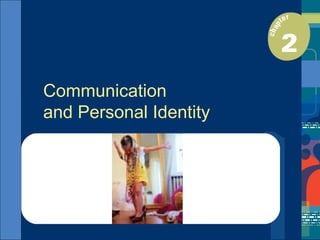 Communication
and Personal Identity
 