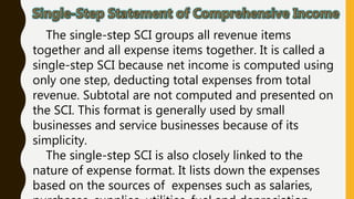 Example Sci Chapter Budget Chapter 2 statement of comprehensive income | PPTX