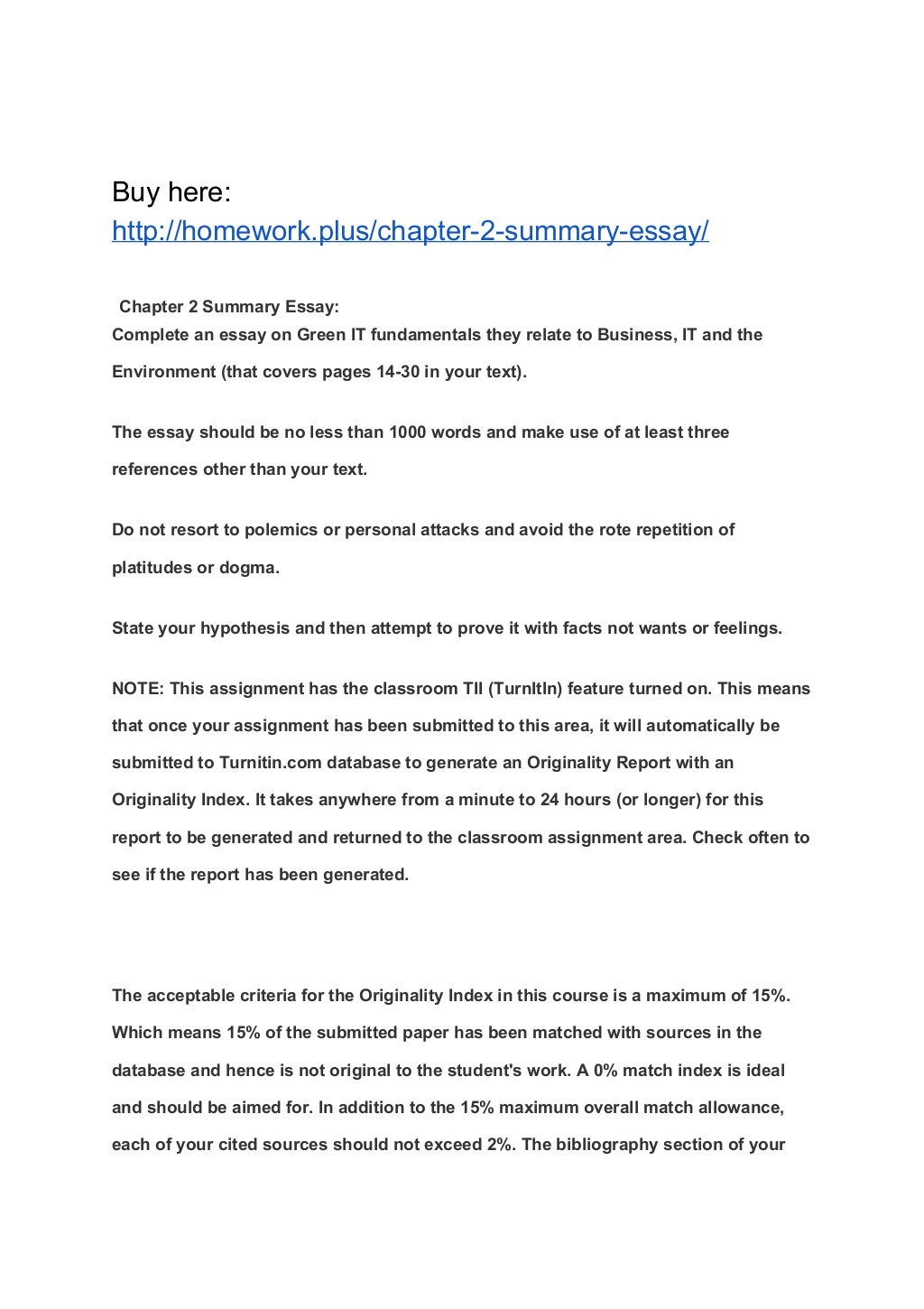 Summary of an essay example picture