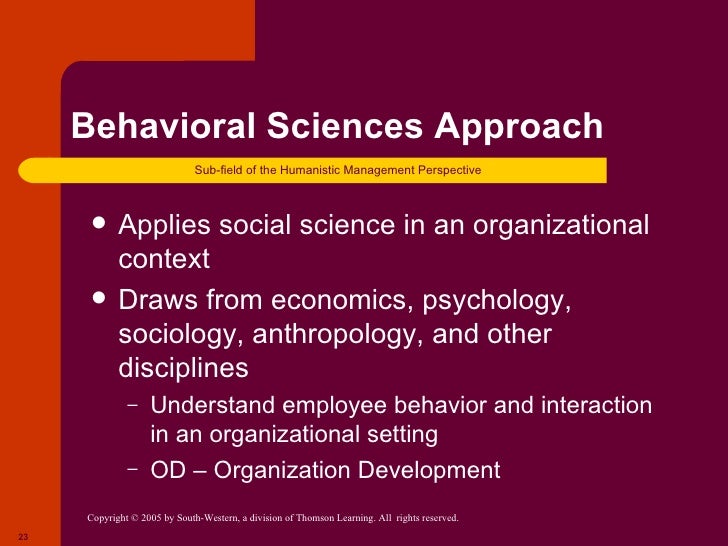 organizational behavior and management thinking
