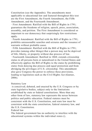 Chapter 2 The Law of EducationIntroductionThis chapter describ.docx