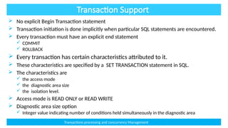 Comprehensive Overview of Transaction Processing Concepts in Advanced ...