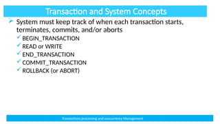 Comprehensive Overview of Transaction Processing Concepts in Advanced ...