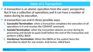 Comprehensive Overview of Transaction Processing Concepts in Advanced ...