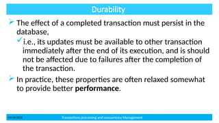 Comprehensive Overview of Transaction Processing Concepts in Advanced ...