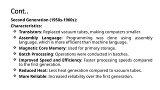 Computer Systems for second school students notes | PPTX