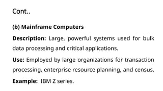 Computer Systems for second school students notes | PPT