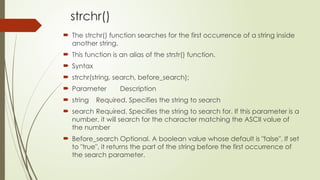 Comprehensive Guide to PHP Functions and String Manipulation Techniques ...