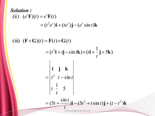 Applied Calculus Chapter 2 vector valued function | PPTX