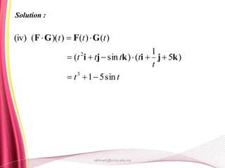 Applied Calculus Chapter 2 vector valued function | PPTX