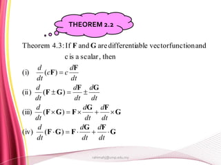Applied Calculus Chapter 2 vector valued function | PPTX
