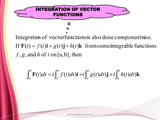 Applied Calculus Chapter 2 vector valued function | PPTX