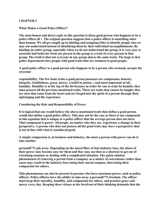 CHAPTER 2What Makes a Good Police Officer-The most honest and direct r.docx