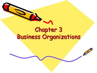 Chapter 3 Business Organizations 