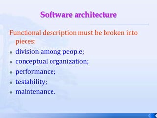 Component Interfacing : Memory interfacingStatic RAM is simpler to interface to a bus than is DRAM, due to both the DRAM’s RAS/CAS multiplexing and the need for refresh.The R/W on the bus can often be directly connected to the SRAM.The main issue in interfacing SRAM is decoding the address.The chip enable pin is used in RAM’s to simplify the interfacing of large memories.If the required number of memory words fits within the height of an available memory, then the interface is simple: the CE signal is permanently wired to the ground so that the chip is always enabled. 