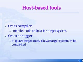Typical PC hardware platformThe CPU provides basic computational facilities.RAM is used for program storage.ROM holds the boot program.A DMA controller provides DMA capabilities.Timers are used by the operating system for a variety of purposes.A high speed bus connected to the CPU bus through a bridge, allows fast devices to communicate efficiently with the rest of the system.A low speed bus provides an inexpensive way to connect simpler devices and may be necessary for backward compatibility as well. 