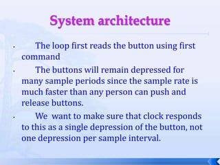 OperationsSet time: hold set time, depress hour, minute.Set alarm time: hold set alarm, depress hour, minute.Turn alarm on/off: depress alarm on/off.