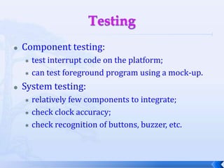 Alarm clock requirements