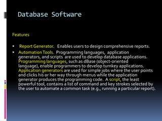 Software Quality - FURPSUsability PrinciplesProvides self-explanatory choices.Information is presented in organized fashion allowing the user to quickly spot the appropriate command or choice.Screen layouts are carefully formatted  with appropriate font sizes and colors and not too much information. Task and key descriptions are precisely defined and easily understood.Related tasks are grouped together  Tasks should also be grouped according to their sequence of use, frequency of use, function, and importance.The user always know where he or she is located in the program.The system keeps the user informed of system status and when problems are encountered.The system responds to user requests within 10 seconds.Task  and keyboard/input  definitions are consistent throughout the program.Uses appropriate color combinations. 