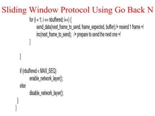Sliding Window Protocol Using Go Back N 