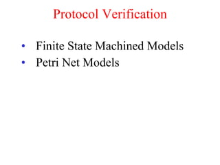 Protocol Verification Finite State Machined Models Petri Net Models 