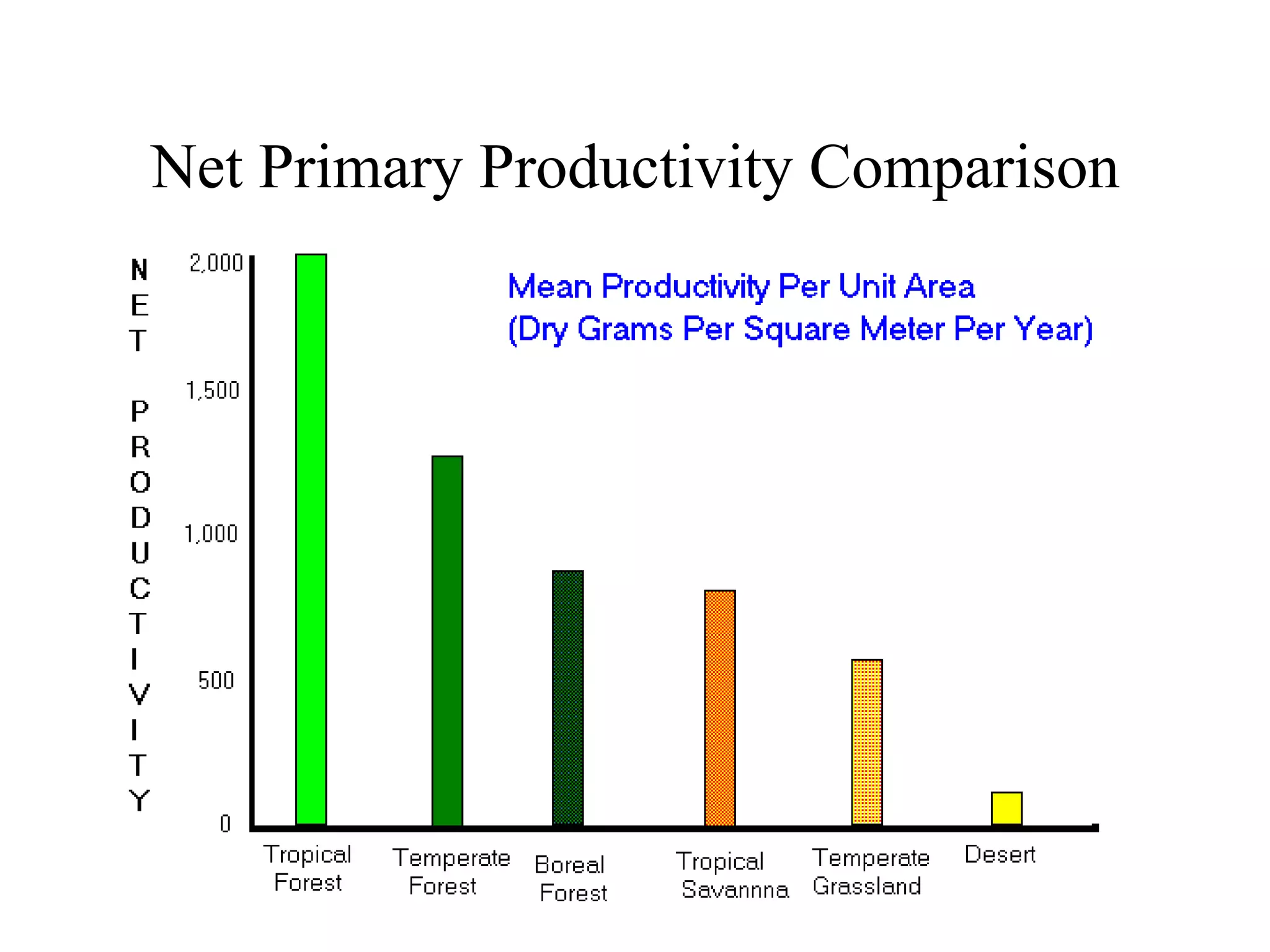 Net Primary Productivity Comparison

 