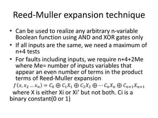 Reed-Muller expansion technique

 
