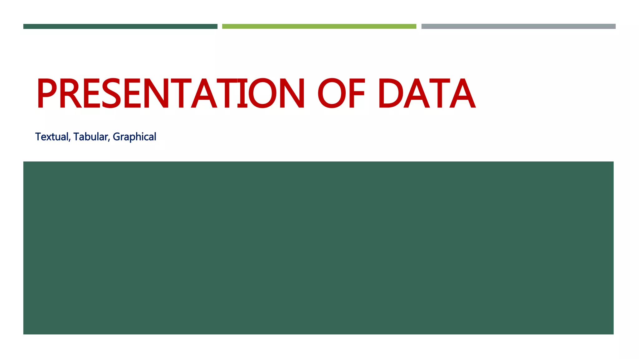 Chapter 3: Prsentation of Data | PPTX